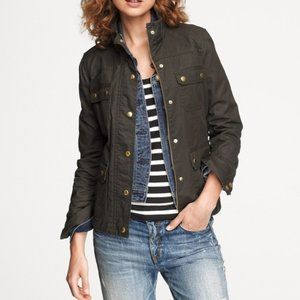 J. Crew Downtown Field Waxed Cotton Jacket Army
